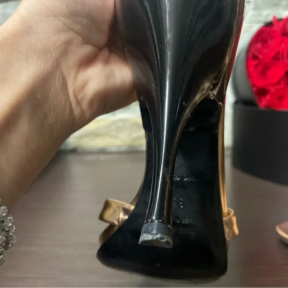 Miu Miu Rose metallic Heels - Size 38. PRICE DROP ‼️‼️‼️‼️‼️ - Picture 6 of 10